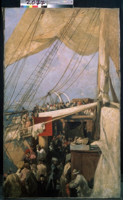 On the Deck by Konstantin Alekseevich Korovin