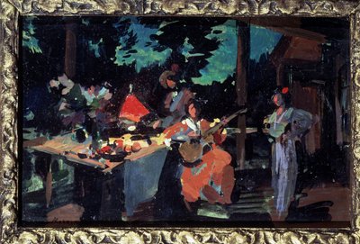 Terrace. Evening at the Country House by Konstantin Alekseevich Korovin