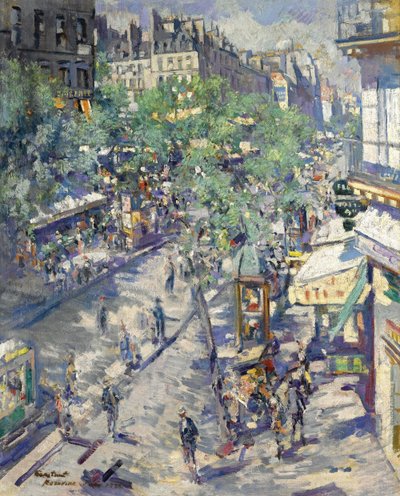 The Boulevard de Sébastopol in Paris by Konstantin Alekseevich Korovin