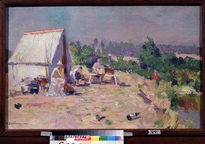 A Picnic by Konstantin Alekseevich Korovin