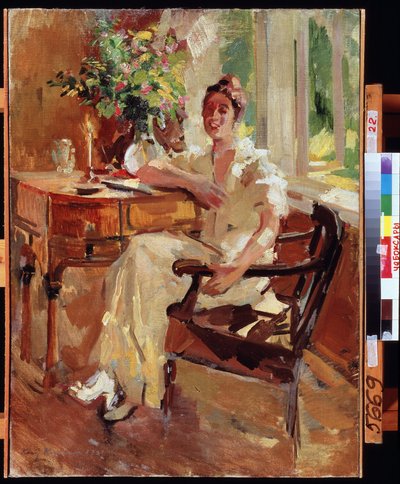 A Lady in an Armchair by Konstantin Alekseevich Korovin