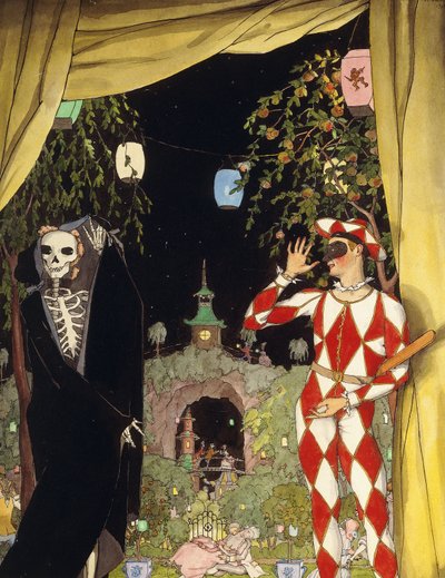Harlequin and Death by Konstantin Andreevic Somov