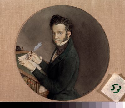 Portrait of the Writer Alexander Pushkin by Konstantin Andreevic Somov