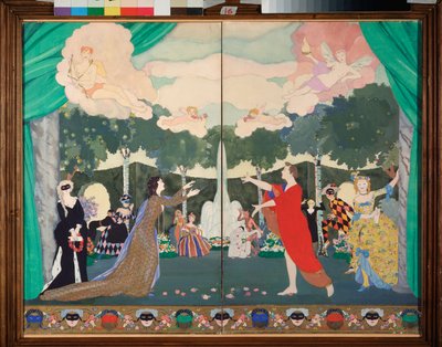 Curtain Design for the Free Theatre in Moscow by Konstantin Andreevic Somov