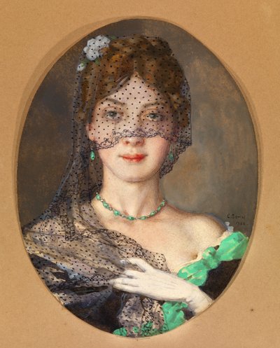 The Lady with the Veil (Manon Lescaut) by Konstantin Andreevic Somov