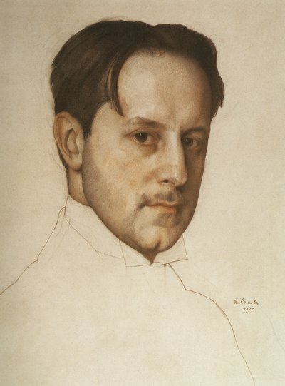 Portrait of the Artist Mstislav Dobuzhinsky by Konstantin Andreyevich Somov