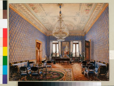 The Drawing-Room of Grand Princess Maria Nikolayevna by Konstantin Andreyevich Ukhtomsky