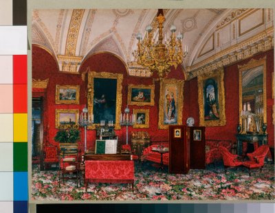 Interiors of the Winter Palace: The Study of Grand Princess Maria Nikolayevna by Konstantin Andreyevich Ukhtomsky