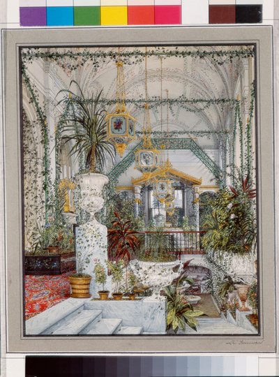 The Winter Garden of Empress Alexandra Fyodorovna by Konstantin Andreyevich Ukhtomsky