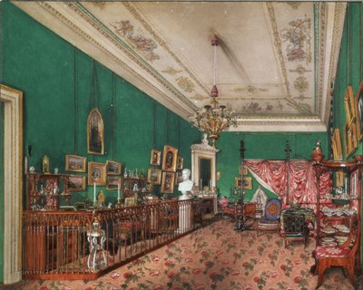 Interiors of the Winter Palace: The Bedroom of Grand Princess Maria Nikolayevna, 1837 by Konstantin Andreyevich Ukhtomsky