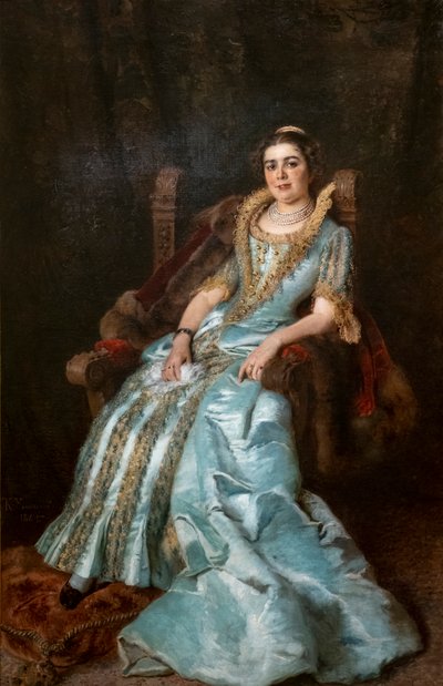 Portrait of Varvara Alexeevna Morozova by Konstantin E Makovskij