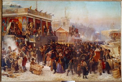 Balladins on Admiraut Square in St. Petersburg by Konstantin Egorovich Makovsky