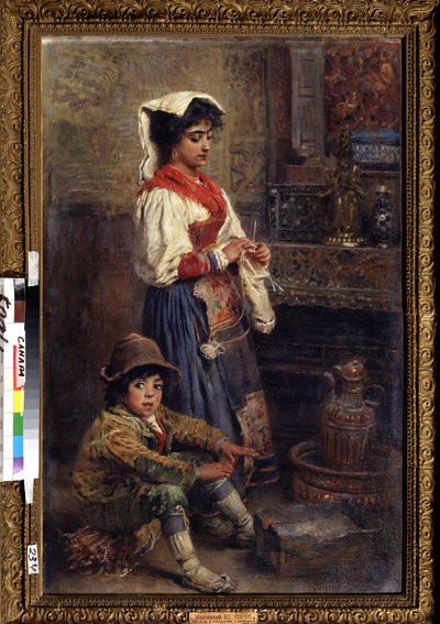 The Models Waiting for the Artist by Konstantin Egorovich Makovsky