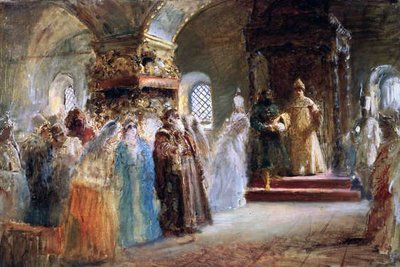 Tsar Alexei Michaylovich Choosing a Bride by Konstantin Egorovich Makovsky
