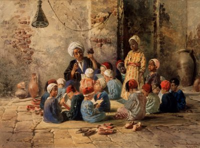 A School in Cairo by Konstantin Egorovich Makovsky