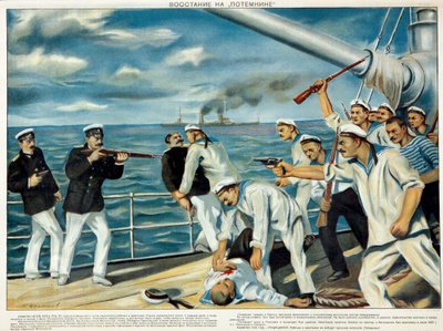 The mutiny on the battleship Potemkin in 1905 by Konstantin Ivanovich Maximov