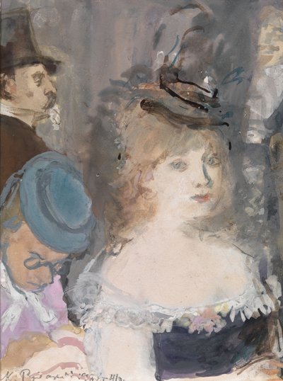 Illustration for Boule de Suif by Guy de Maupassant by Konstantin Ivanovich Rudakov