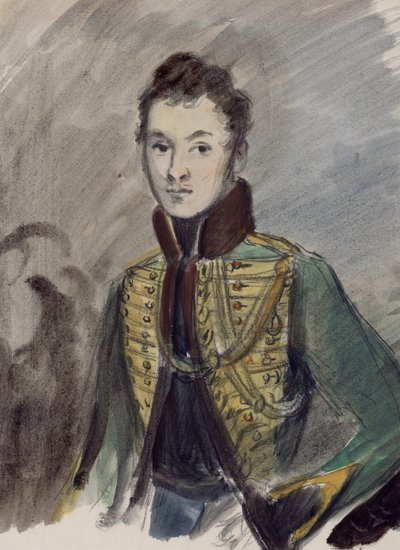 Nikolai Rostov. Illustration for the Novel War and Peace by Leo Tolstoy by Konstantin Ivanovich Rudakov