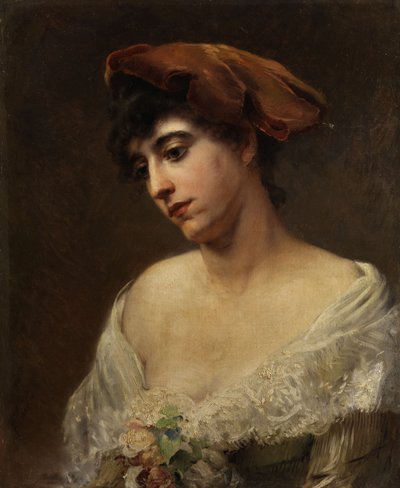 Portrait of a Young Lady by Konstantin Makovsky