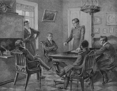 Pavel Pestel Speech at the Meeting of the Northern Society of the Decembrists in Petersburg by Konstantin Mikhailovich Goldstein