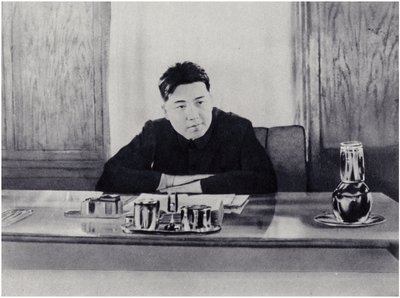 Comrade Kim Il-sung at His Office at the People