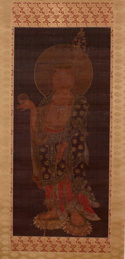Bodhisattva Kshitigarbha (Jijang bosal), Late 13th or early 14th century by Korean School