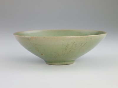 Bowl with Incised Design of Fish Among Waves by Korean School