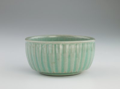 Bowl with Molded and Incised Decoration of Bamboo by Korean School