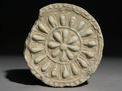Circular Roof End-tile, United Silla Period by Korean School