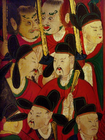 Detail of the portrait of the Sixth King (Danjong) by Korean School