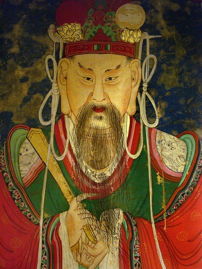 Detail, portrait of the Tenth King (Yeonsangun) by Korean School