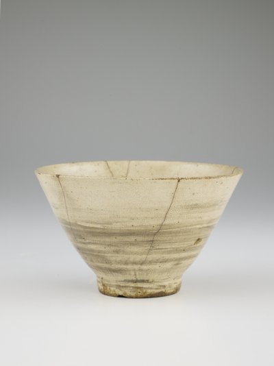 Tea bowl, in style of hakeme by Korean School