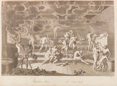 A Russian Bathhouse. Les peuples de la Russie ou description des moeurs by Charles de... by Korneev