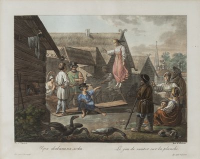 Game of Jumping on a Board, ca 1812 by Korneev