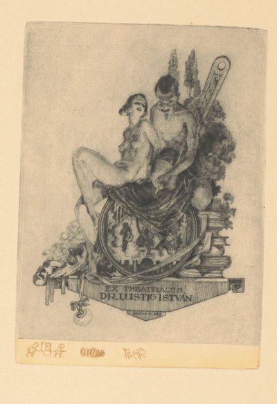 Ex Libris of István Lusztig by Kornél Révész