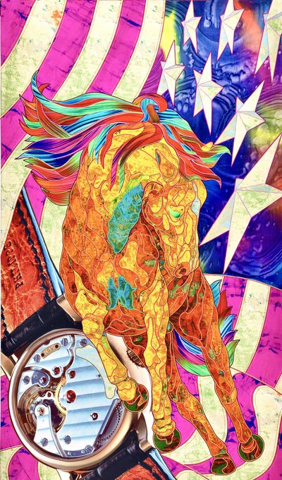 Colorful Patriotic Horse by Kostyantin Malginov