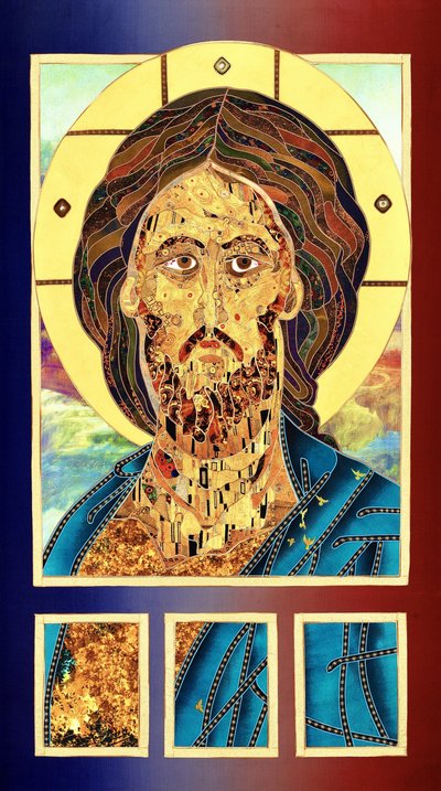 Golden Jesus Icon by Kostyantin Malginov