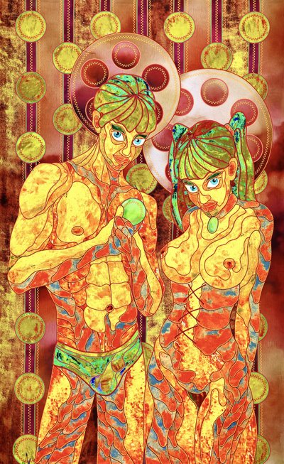 Surreal Apple Couple by Kostyantin Malginov