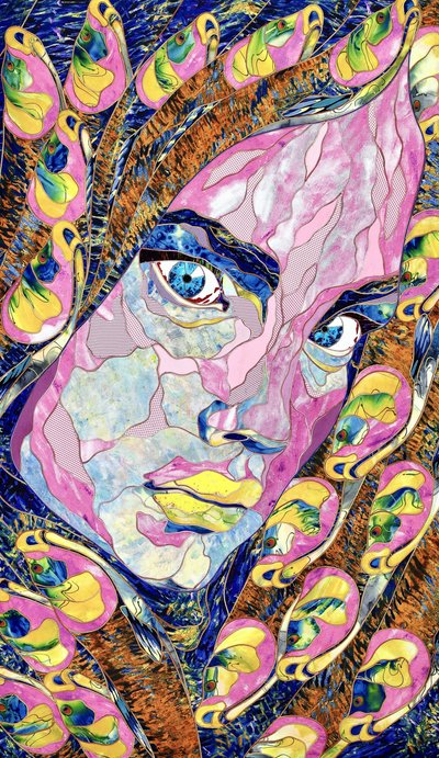 Vibrant Abstract Face by Kostyantin Malginov