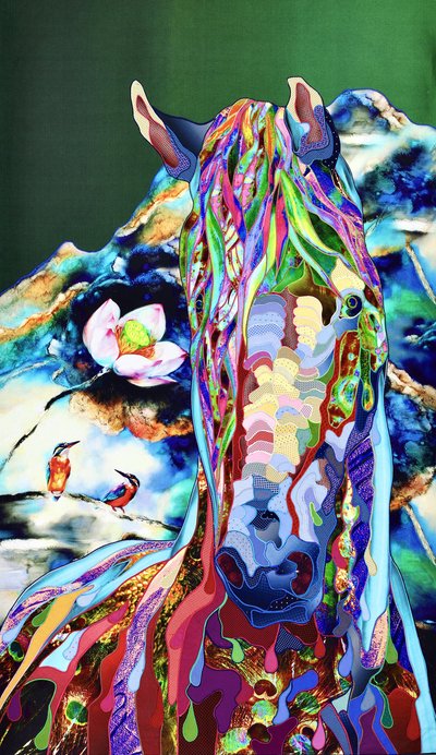 Vibrant Abstract Horse by Kostyantin Malginov