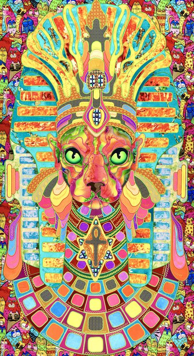 Vibrant Cat Pharaoh by Kostyantin Malginov