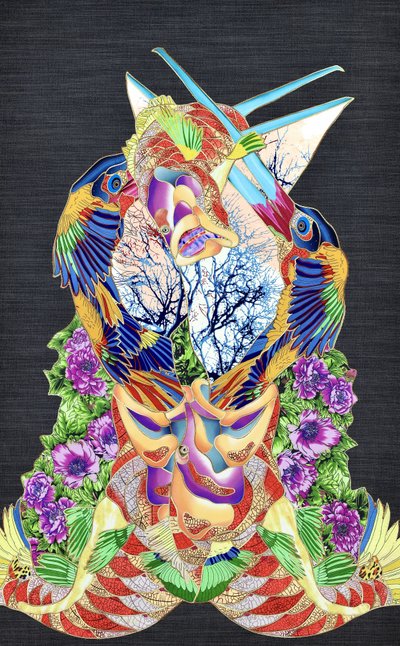 Vibrant Fantasy Birds And Flowers by Kostyantin Malginov