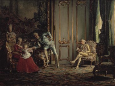 An Interior from the Past Century. Scene from the Court of Christian VII by Kristian Zahrtmann
