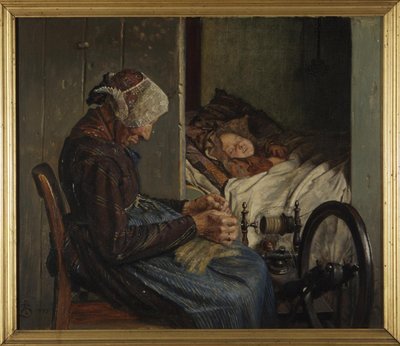 Grandmother with Her Grandchild by Kristian Zahrtmann