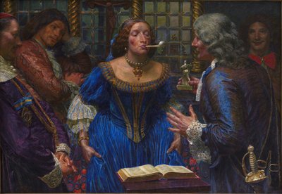 Queen Christina of Sweden in the Palazzo Corsini, 1908 by Kristian Zahrtmann