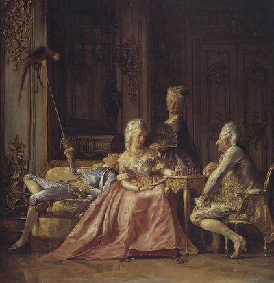 Scene from the court of Christian VII of Denmark by Kristian Zahrtmann