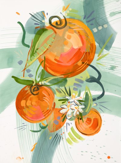 Vibrant Orange Blossoms by Kristin Cronic