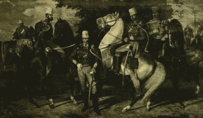 Officers of the 1849 Károlyi Hussar Regiment by Károly Lotz