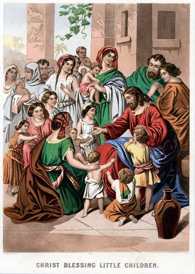 Christ Blessing Little Children, Mid 19th Century by Kronheim and Co