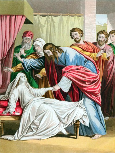 Christ Raising the Daughter of Jairus from the Dead by Kronheim and Co